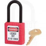 Master Lock 406 Non Conductive Safety Padlock Red